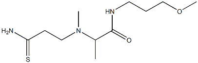 2-[(2-carbamothioylethyl)(methyl)amino]-N-(3-methoxypropyl)propanamide Struktur