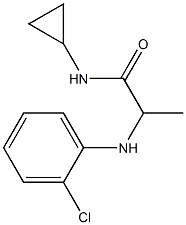 2-[(2-chlorophenyl)amino]-N-cyclopropylpropanamide Struktur