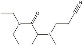 2-[(2-cyanoethyl)(methyl)amino]-N,N-diethylpropanamide Struktur