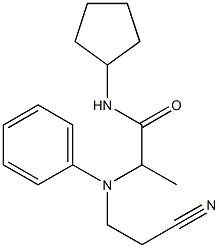 2-[(2-cyanoethyl)(phenyl)amino]-N-cyclopentylpropanamide Struktur