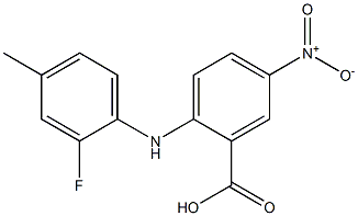 2-[(2-fluoro-4-methylphenyl)amino]-5-nitrobenzoic acid Struktur