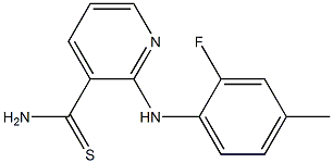 2-[(2-fluoro-4-methylphenyl)amino]pyridine-3-carbothioamide Struktur