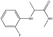 2-[(2-fluorophenyl)amino]-N-methylpropanamide Struktur