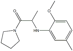 2-[(2-methoxy-5-methylphenyl)amino]-1-(pyrrolidin-1-yl)propan-1-one Struktur