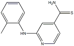 2-[(2-methylphenyl)amino]pyridine-4-carbothioamide Struktur