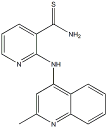 2-[(2-methylquinolin-4-yl)amino]pyridine-3-carbothioamide Struktur