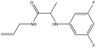 2-[(3,5-difluorophenyl)amino]-N-(prop-2-en-1-yl)propanamide Struktur