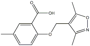 2-[(3,5-dimethylisoxazol-4-yl)methoxy]-5-methylbenzoic acid Struktur