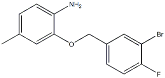 2-[(3-bromo-4-fluorobenzyl)oxy]-4-methylaniline Struktur