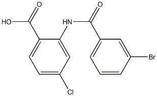 2-[(3-bromobenzene)amido]-4-chlorobenzoic acid Struktur