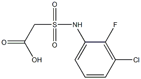 2-[(3-chloro-2-fluorophenyl)sulfamoyl]acetic acid Struktur