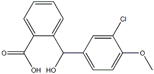 2-[(3-chloro-4-methoxyphenyl)(hydroxy)methyl]benzoic acid Struktur