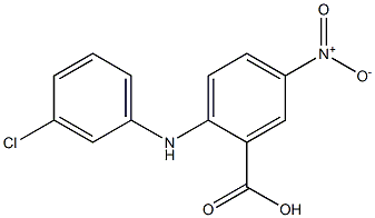 2-[(3-chlorophenyl)amino]-5-nitrobenzoic acid Struktur