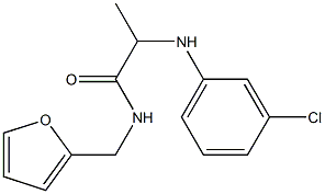 2-[(3-chlorophenyl)amino]-N-(furan-2-ylmethyl)propanamide Struktur