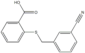 2-[(3-cyanobenzyl)thio]benzoic acid Struktur