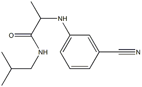 2-[(3-cyanophenyl)amino]-N-(2-methylpropyl)propanamide Struktur