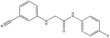 2-[(3-cyanophenyl)amino]-N-(4-fluorophenyl)acetamide Struktur