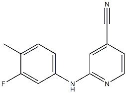 2-[(3-fluoro-4-methylphenyl)amino]pyridine-4-carbonitrile Struktur