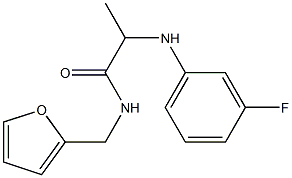 2-[(3-fluorophenyl)amino]-N-(furan-2-ylmethyl)propanamide Struktur