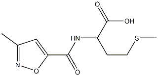 2-[(3-methyl-1,2-oxazol-5-yl)formamido]-4-(methylsulfanyl)butanoic acid Struktur