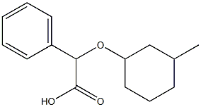 2-[(3-methylcyclohexyl)oxy]-2-phenylacetic acid Struktur