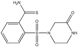 2-[(3-oxopiperazin-1-yl)sulfonyl]benzenecarbothioamide Struktur