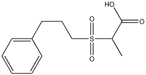 2-[(3-phenylpropyl)sulfonyl]propanoic acid Struktur