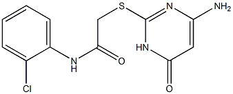 2-[(4-amino-6-oxo-1,6-dihydropyrimidin-2-yl)sulfanyl]-N-(2-chlorophenyl)acetamide Struktur