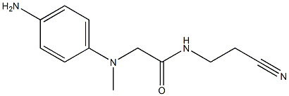 2-[(4-aminophenyl)(methyl)amino]-N-(2-cyanoethyl)acetamide Struktur