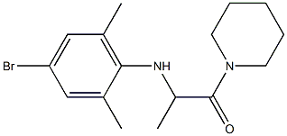 2-[(4-bromo-2,6-dimethylphenyl)amino]-1-(piperidin-1-yl)propan-1-one Struktur