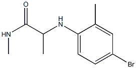 2-[(4-bromo-2-methylphenyl)amino]-N-methylpropanamide Struktur