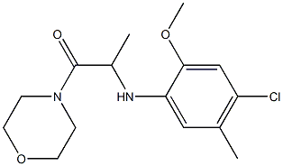 2-[(4-chloro-2-methoxy-5-methylphenyl)amino]-1-(morpholin-4-yl)propan-1-one Struktur