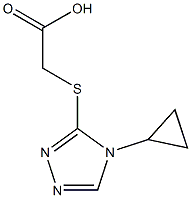 2-[(4-cyclopropyl-4H-1,2,4-triazol-3-yl)sulfanyl]acetic acid Struktur