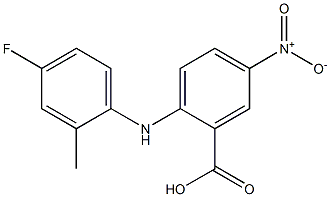 2-[(4-fluoro-2-methylphenyl)amino]-5-nitrobenzoic acid Struktur