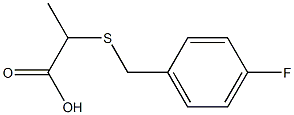 2-[(4-fluorobenzyl)thio]propanoic acid Struktur