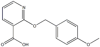 2-[(4-methoxyphenyl)methoxy]pyridine-3-carboxylic acid Struktur