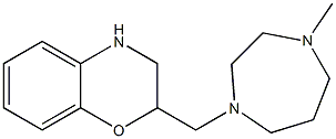 2-[(4-methyl-1,4-diazepan-1-yl)methyl]-3,4-dihydro-2H-1,4-benzoxazine Struktur