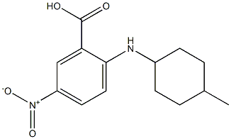 2-[(4-methylcyclohexyl)amino]-5-nitrobenzoic acid Struktur