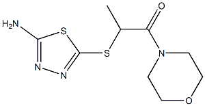 2-[(5-amino-1,3,4-thiadiazol-2-yl)sulfanyl]-1-(morpholin-4-yl)propan-1-one Struktur