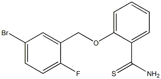 2-[(5-bromo-2-fluorobenzyl)oxy]benzenecarbothioamide Struktur