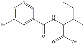 2-[(5-bromopyridin-3-yl)formamido]-3-methylpentanoic acid Struktur