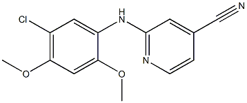 2-[(5-chloro-2,4-dimethoxyphenyl)amino]isonicotinonitrile Struktur