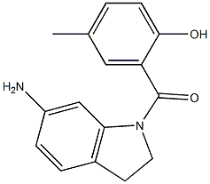 2-[(6-amino-2,3-dihydro-1H-indol-1-yl)carbonyl]-4-methylphenol Struktur