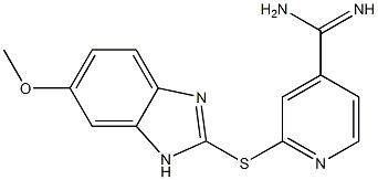 2-[(6-methoxy-1H-1,3-benzodiazol-2-yl)sulfanyl]pyridine-4-carboximidamide Struktur