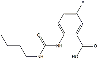 2-[(butylcarbamoyl)amino]-5-fluorobenzoic acid Struktur