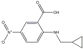 2-[(cyclopropylmethyl)amino]-5-nitrobenzoic acid Struktur