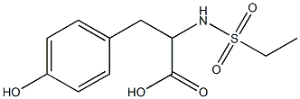 2-[(ethylsulfonyl)amino]-3-(4-hydroxyphenyl)propanoic acid Struktur