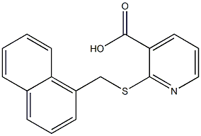 2-[(naphthalen-1-ylmethyl)sulfanyl]pyridine-3-carboxylic acid Struktur