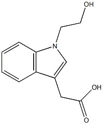 2-[1-(2-hydroxyethyl)-1H-indol-3-yl]acetic acid Struktur