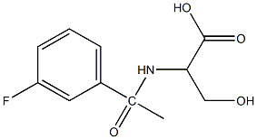 2-[1-(3-fluorophenyl)acetamido]-3-hydroxypropanoic acid Struktur